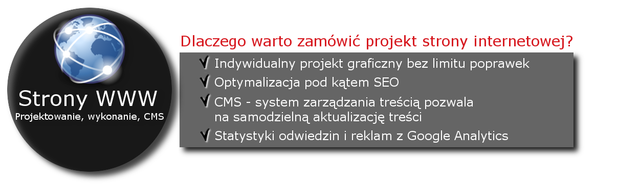 projekt strony internetowej